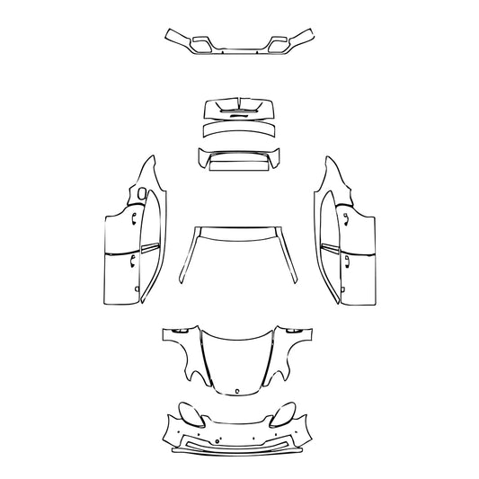 Pre-Cut PPF Porsche Panamera Sport Turismo Panamera 4S Sport Turismo 2022 - PPF-Kits