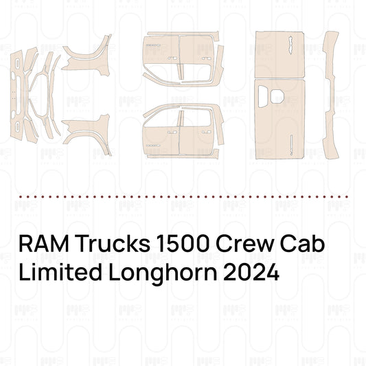 RAM Trucks 1500 Crew Cab Limited Longhorn 2024 – Film de protection PPF prédécoupé
