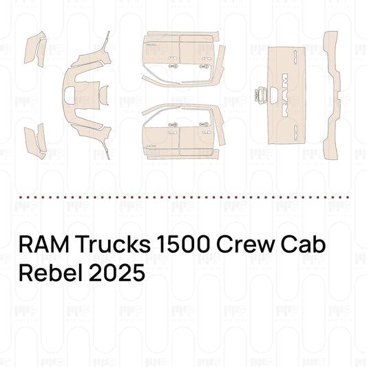 RAM Trucks 1500 Crew Cab Rebel 2025 – Film de protection PPF prédécoupé