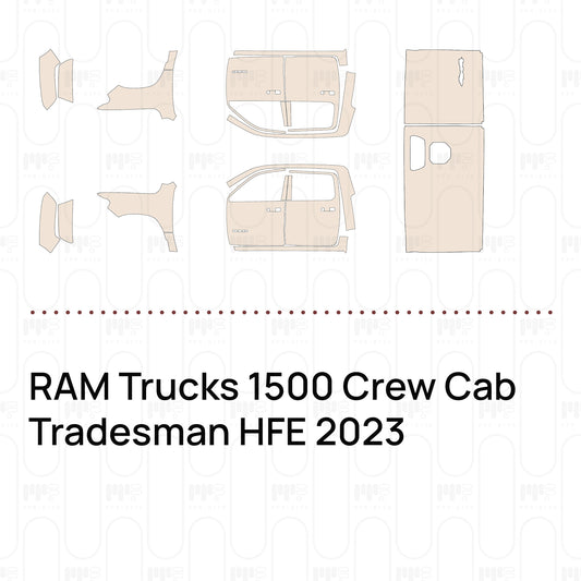 RAM Trucks 1500 Crew Cab Tradesman HFE 2023 – Film de protection PPF prédécoupé