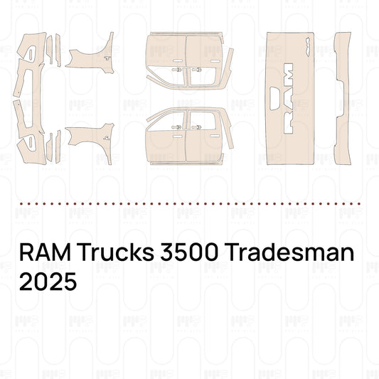 RAM Trucks 3500 Tradesman 2025 – Film de protection PPF prédécoupé