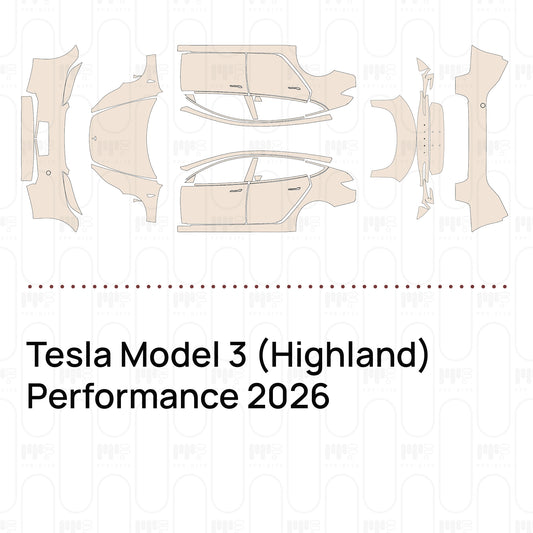 PPF prédécoupé Tesla Model 3 (Highland) Performance 2026
