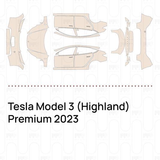PPF prédécoupé Tesla Model 3 (Highland) Premium 2023