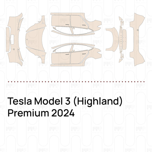 PPF prédécoupé Tesla Model 3 (Highland) Premium 2024