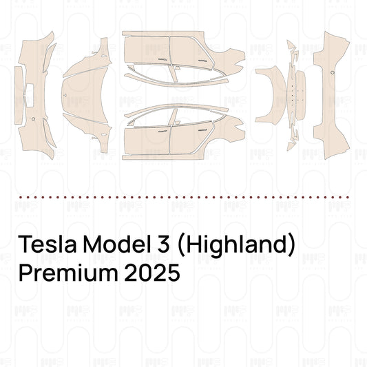 PPF prédécoupé Tesla Model 3 (Highland) Premium 2025