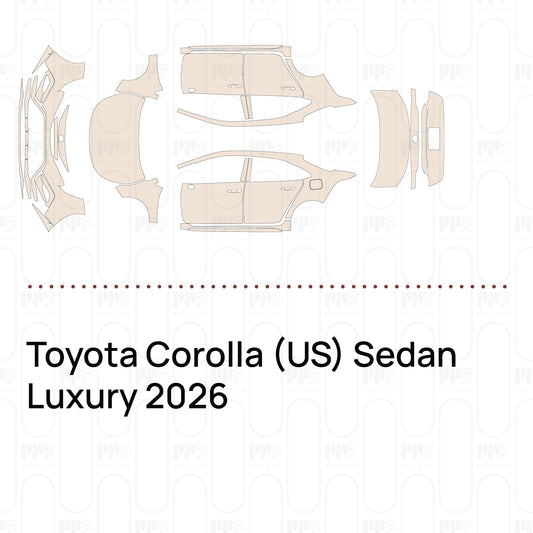 PPF prédécoupé Toyota Corolla (US) Sedan Luxury 2026