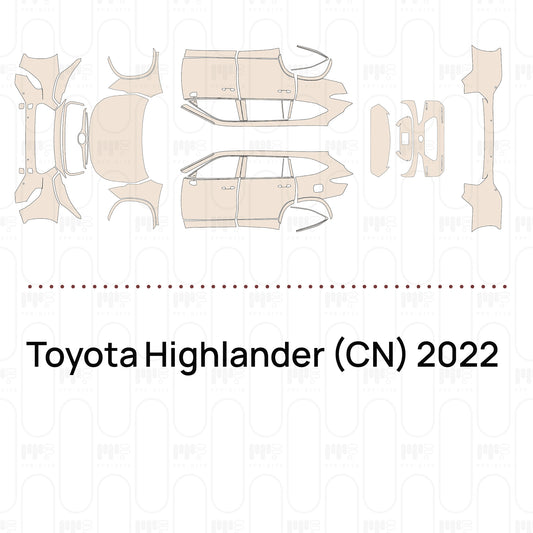 PPF prédécoupé Toyota Highlander (CN) 2022