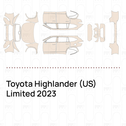 PPF prédécoupé Toyota Highlander (US) Limited 2023