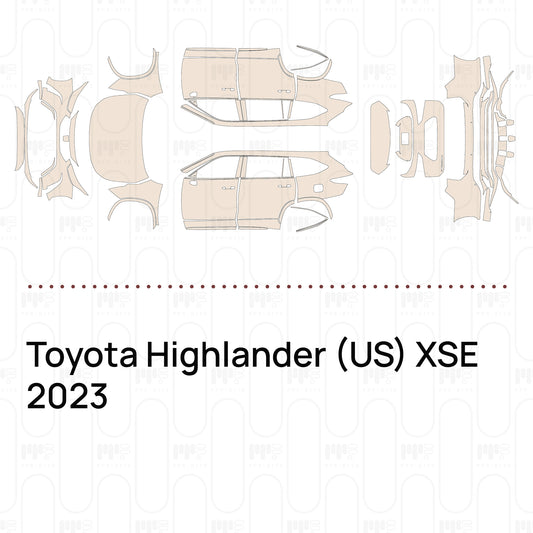 PPF prédécoupé Toyota Highlander (US) XSE 2023