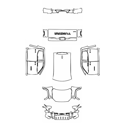 Pre-Cut PPF Toyota Tundra CrewMax SR5 2024 - PPF-Kits