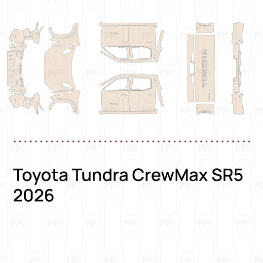 PPF prédécoupé Toyota Tundra CrewMax SR5 2026
