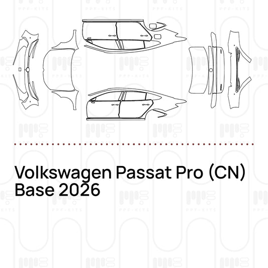 PPF prédécoupé Volkswagen Passat Pro (CN) Base 2026