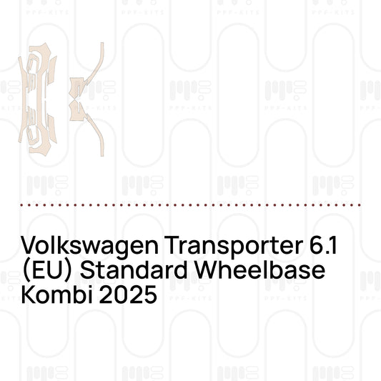Film de protection PPF prédécoupé Volkswagen Transporter 6.1 (EU) Standard Wheelbase Kombi 2025