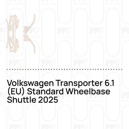 Film de protection PPF prédécoupé Volkswagen Transporter 6.1 (EU) Standard Wheelbase Shuttle 2025
