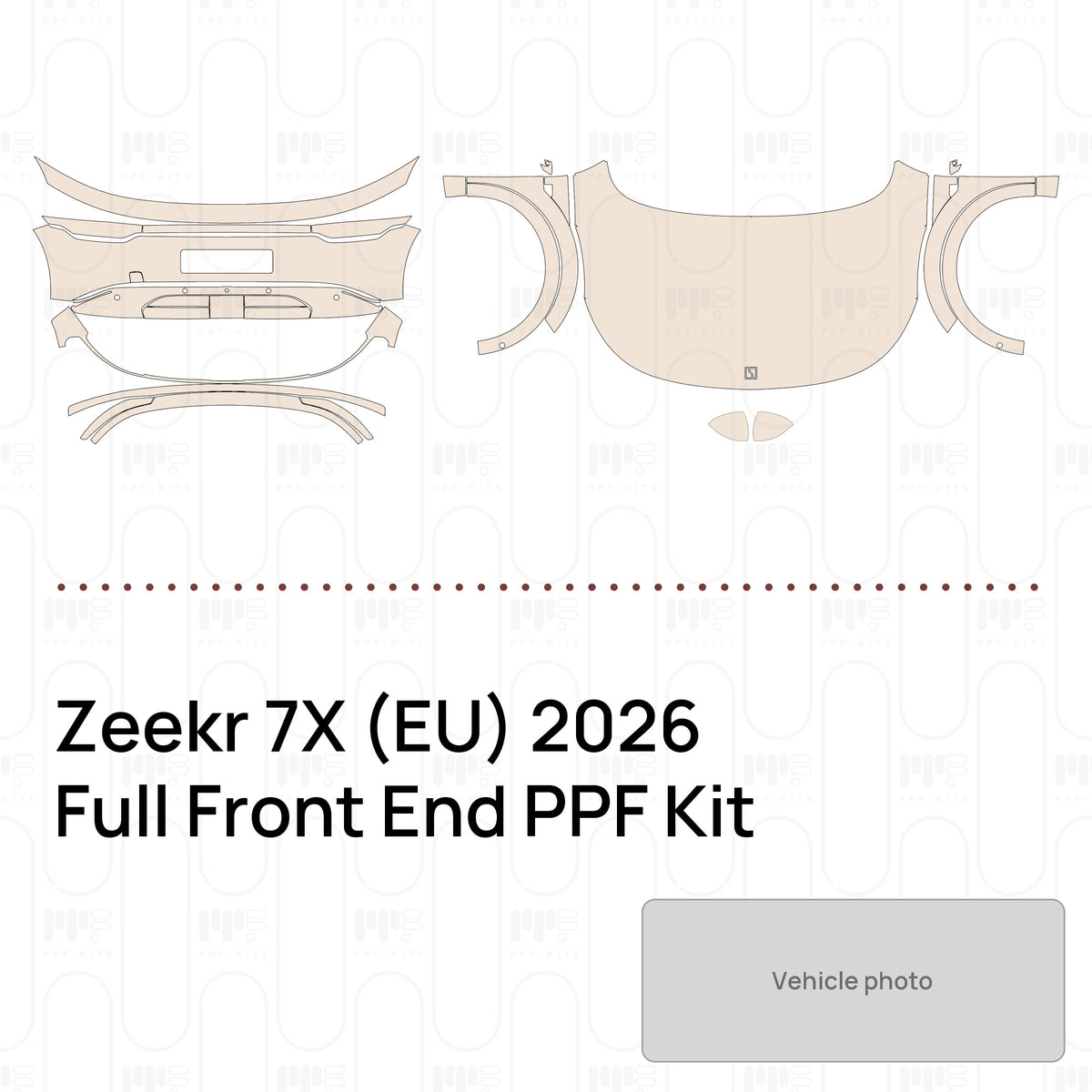 Zeekr 7X (EU) 2026 - Full Front End PPF Kit