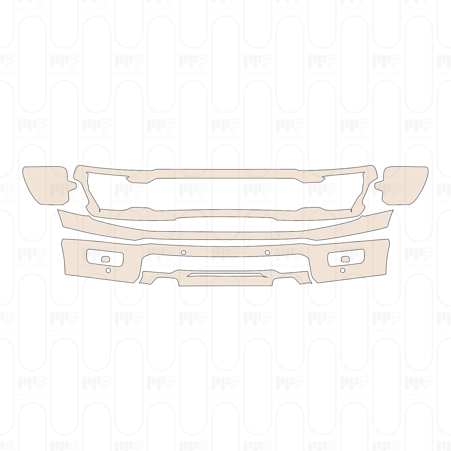 Bumper+Headlamp with 4 PDC (Parking Sensors)