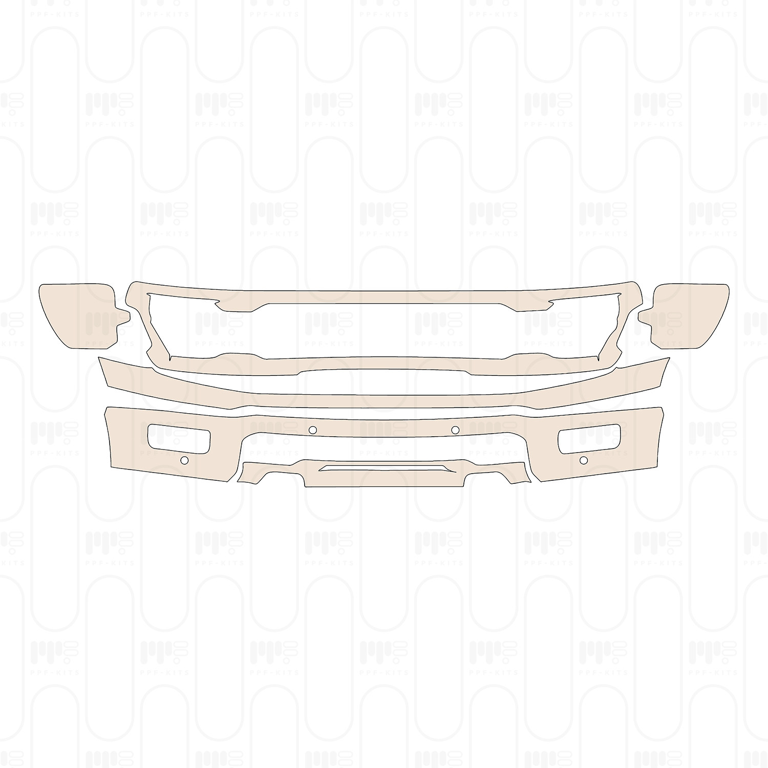 Bumper+Headlamp with 4 PDC (Parking Sensors)