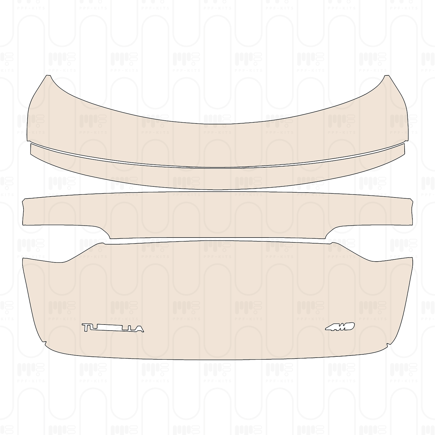 Trunk Lid with "TUGELLA" & "4WD" Emblems