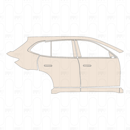 (right) Door+Side Skirt with flush door handle
