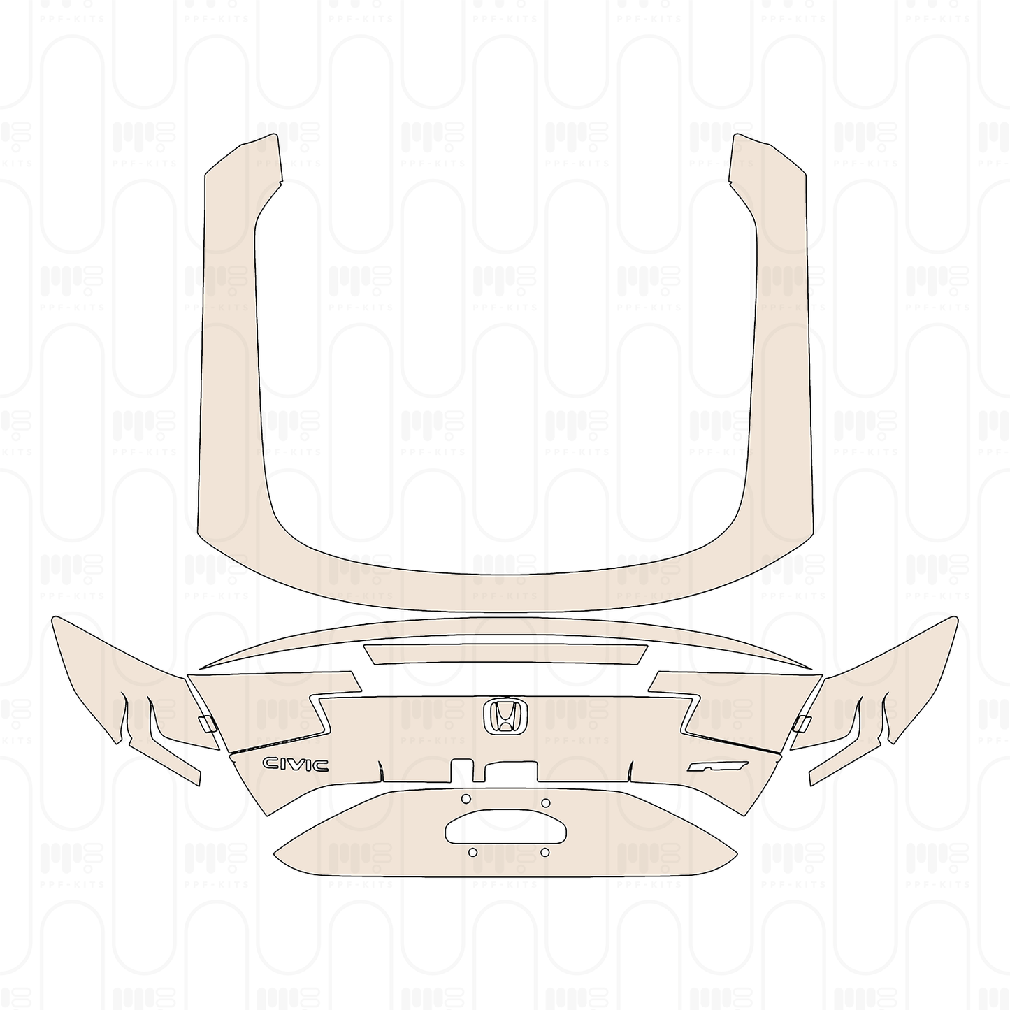 Trunk Lid with "CIVC" & "SPORT" Emblems