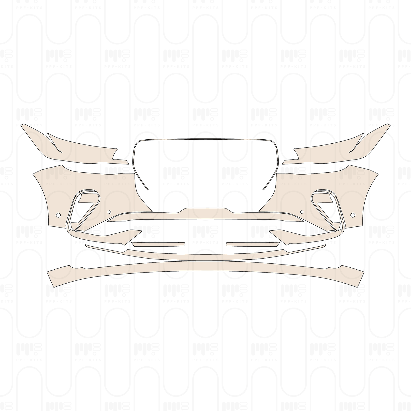 Bumper+Headlamp with 4 PDC (Parking Sensors)