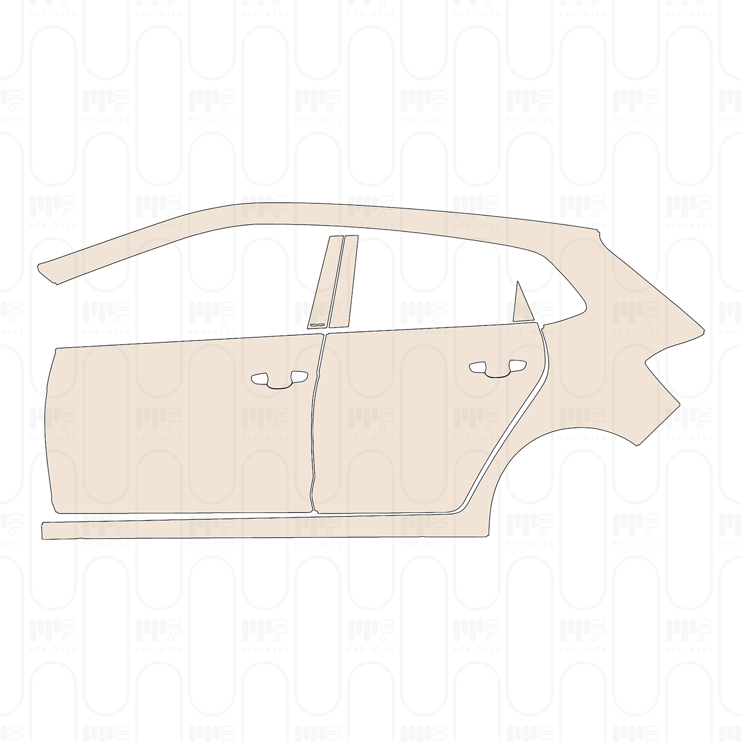 (left) Door+Side Skirt+Rear Fender