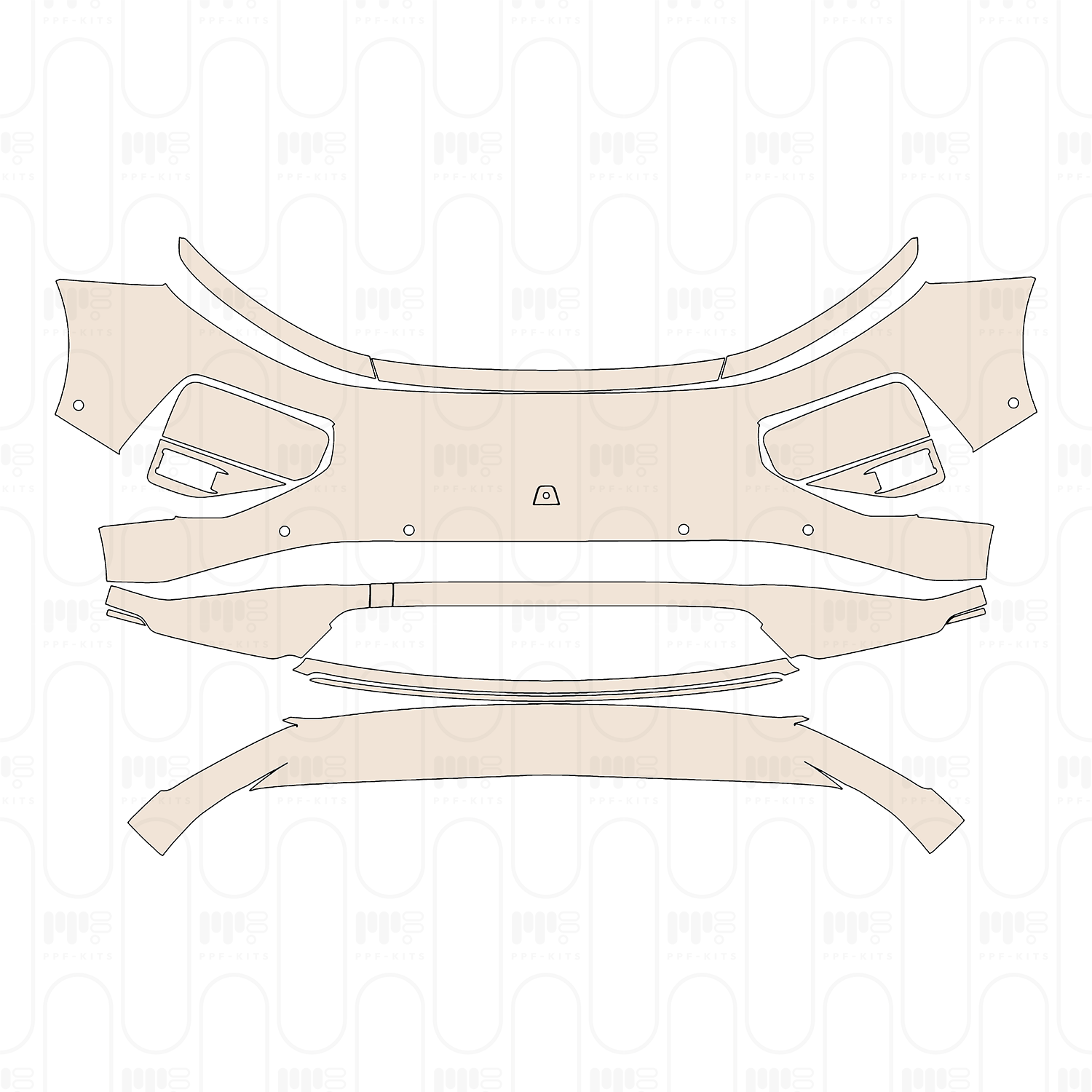 Bumper+Headlamp with 6 PDC (Parking Sensors)