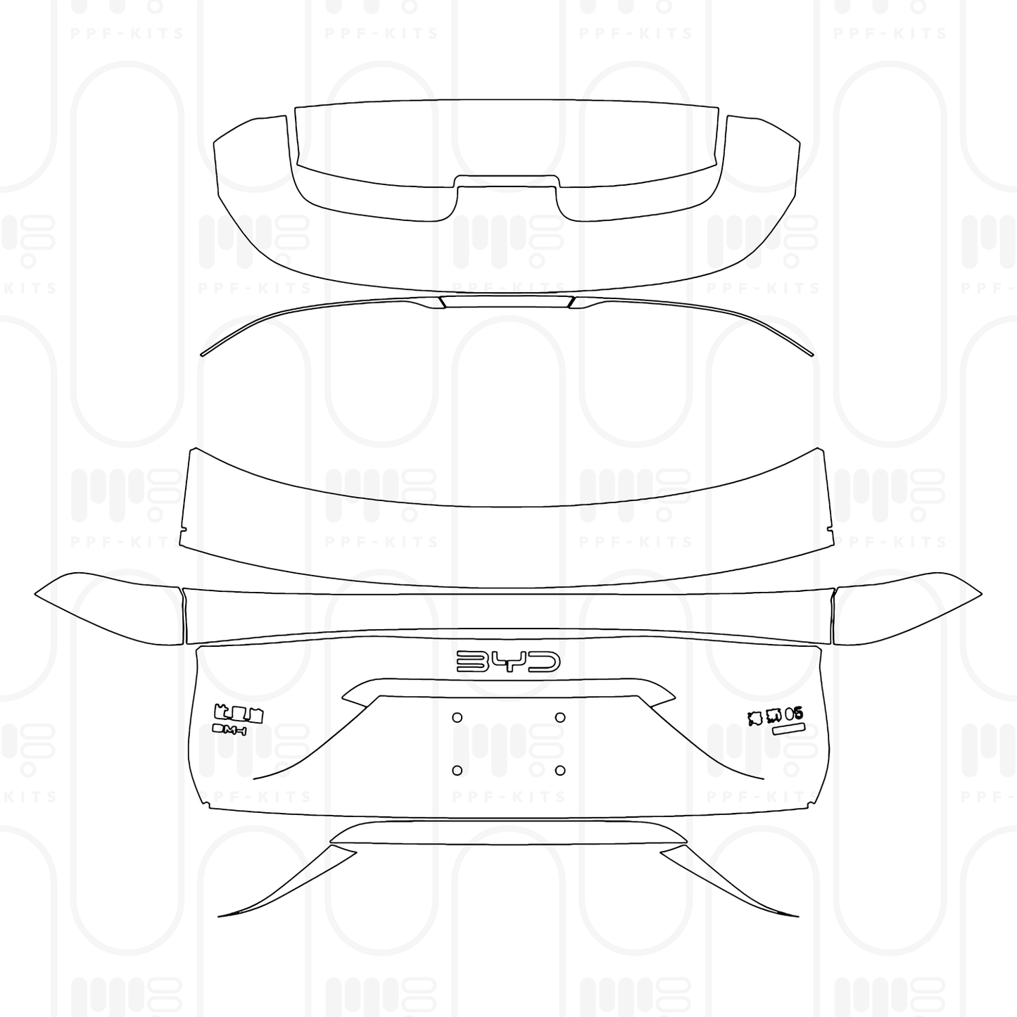 PPF prédécoupé BYD Sealion 05 (CN) DM-i Intelligent driving version 2025