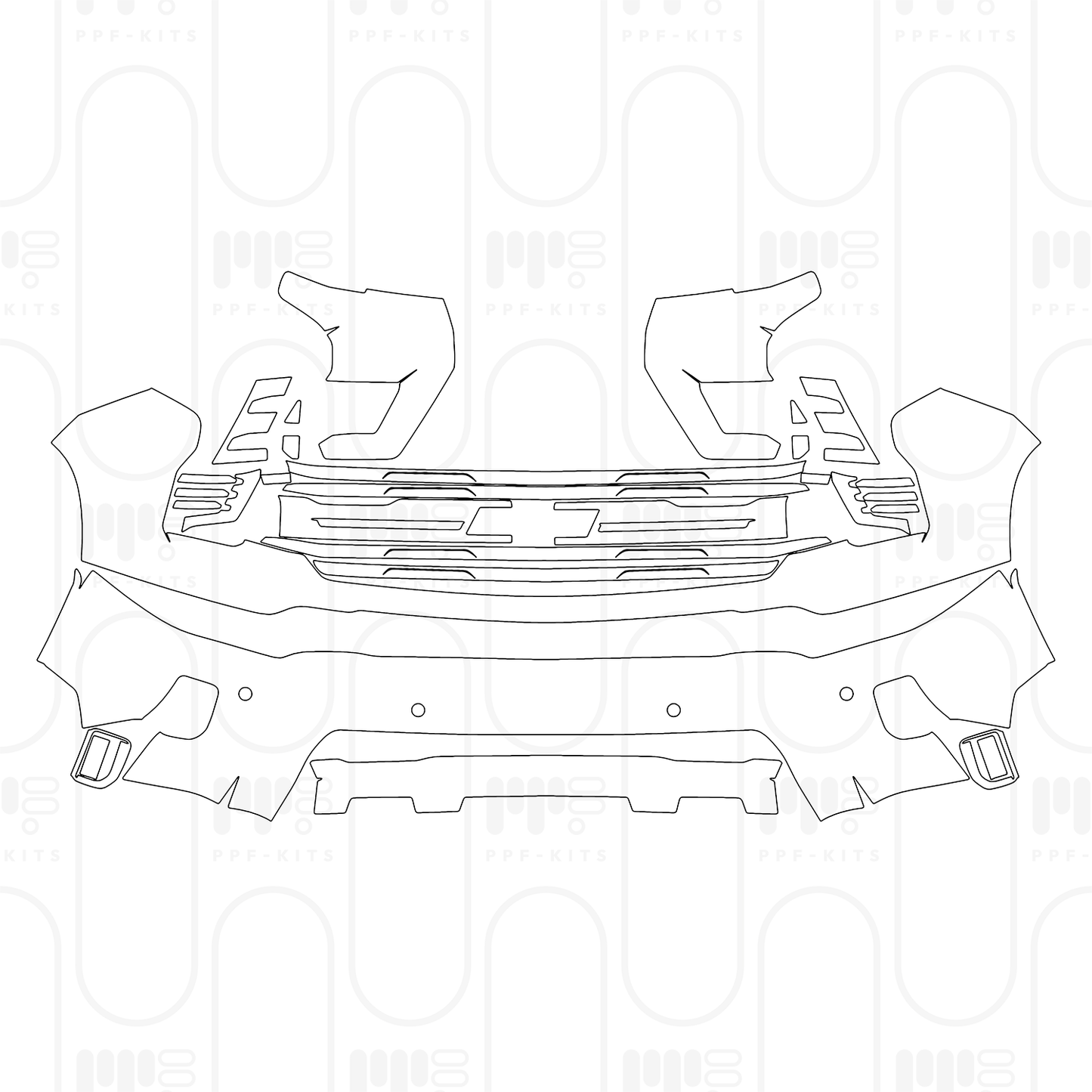 PPF prédécoupé Chevrolet Silverado HD 2500 HD LTZ 2025