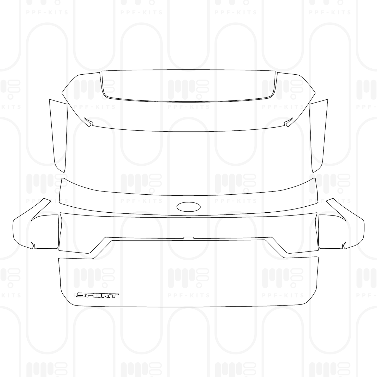 PPF prédécoupé Ford Everest Sport 2025