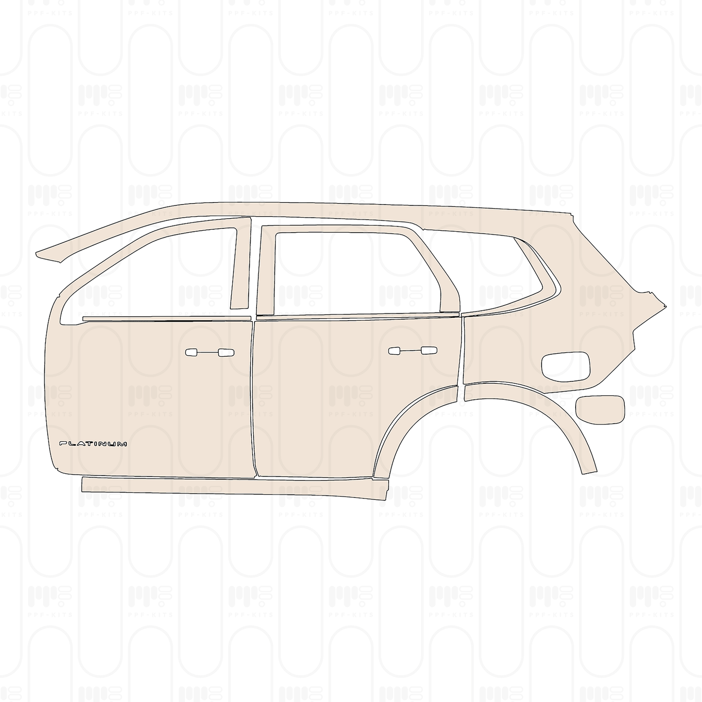 PPF prédécoupé Ford Everest Platinum 2025