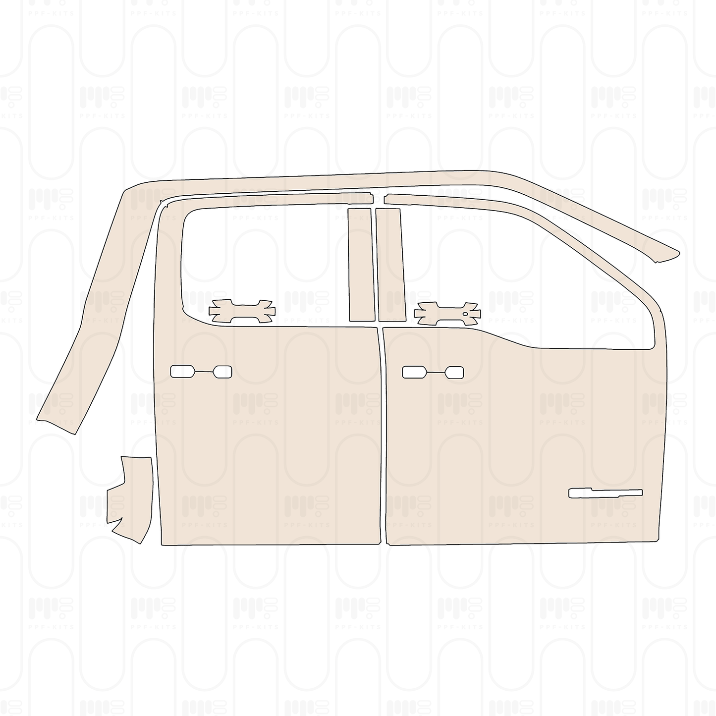 PPF prédécoupé Ford Super Duty F-250 Crew Cab King Ranch 2025