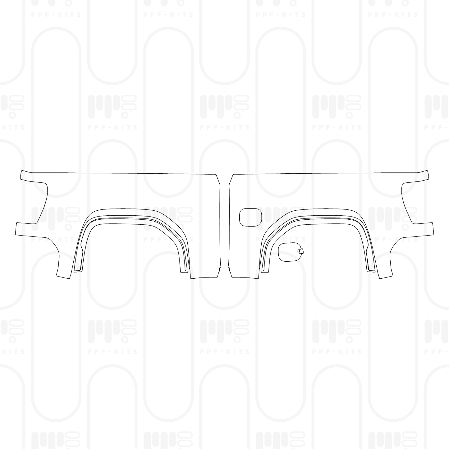 PPF prédécoupé GMC Sierra 1500 Crew Cab ELEVATION 2025