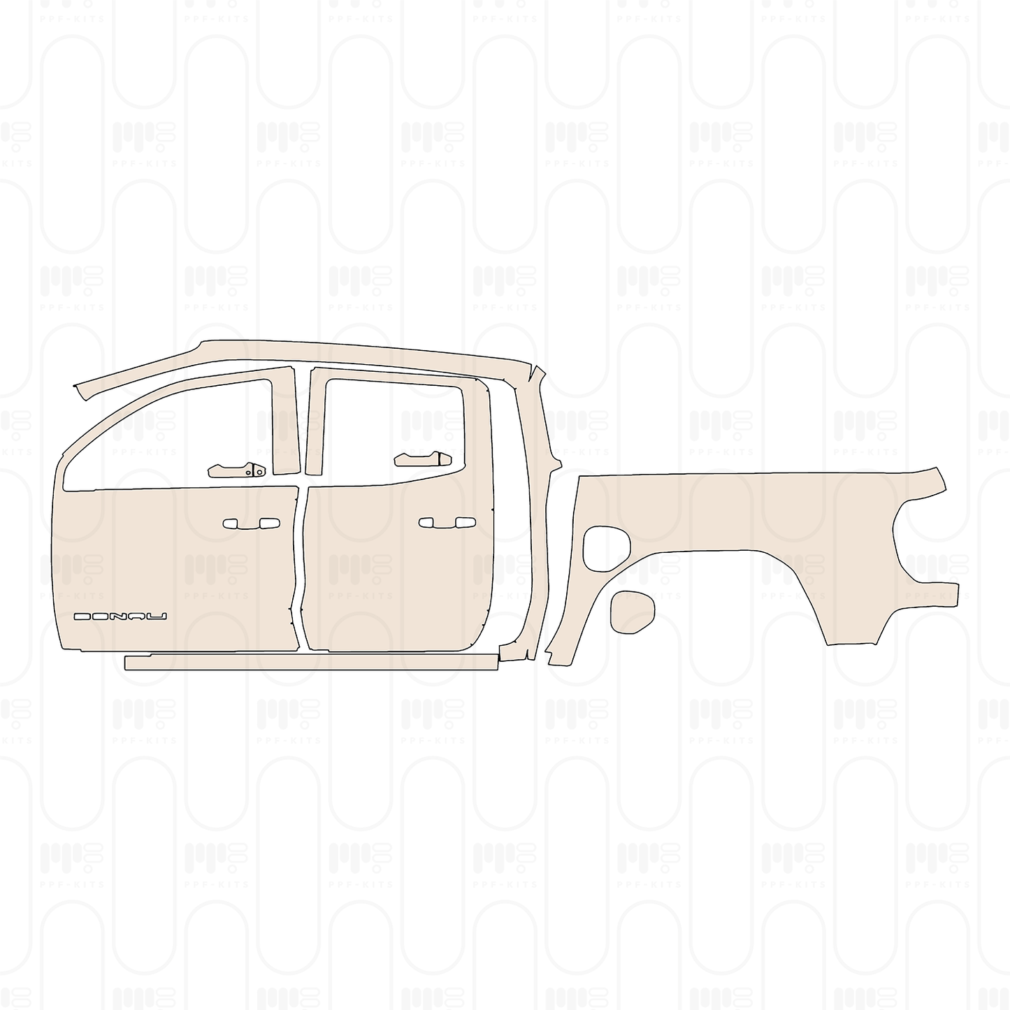 PPF prédécoupé GMC Canyon Denali 2025