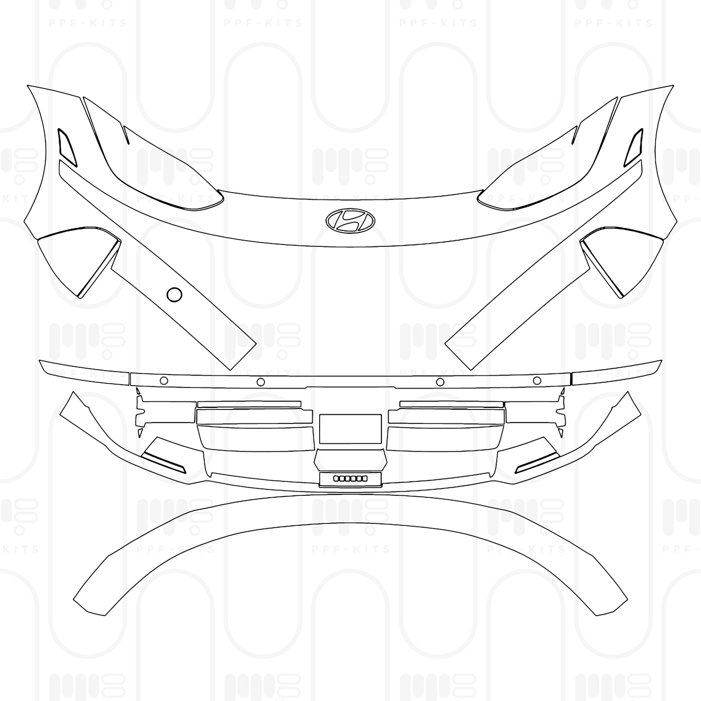PPF prédécoupé Hyundai IONIQ 6 (US) Limited 2025