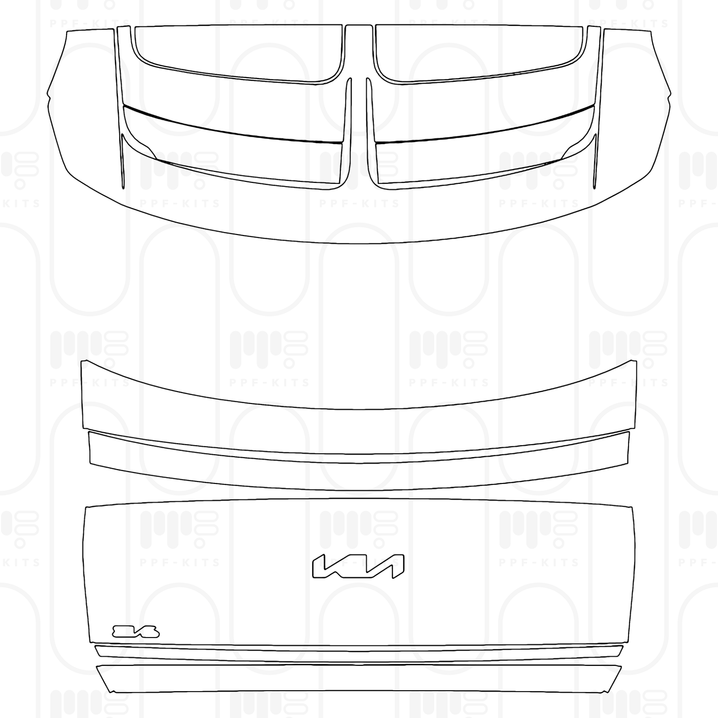 PPF prédécoupé KIA EV6 (EU) Air 2026