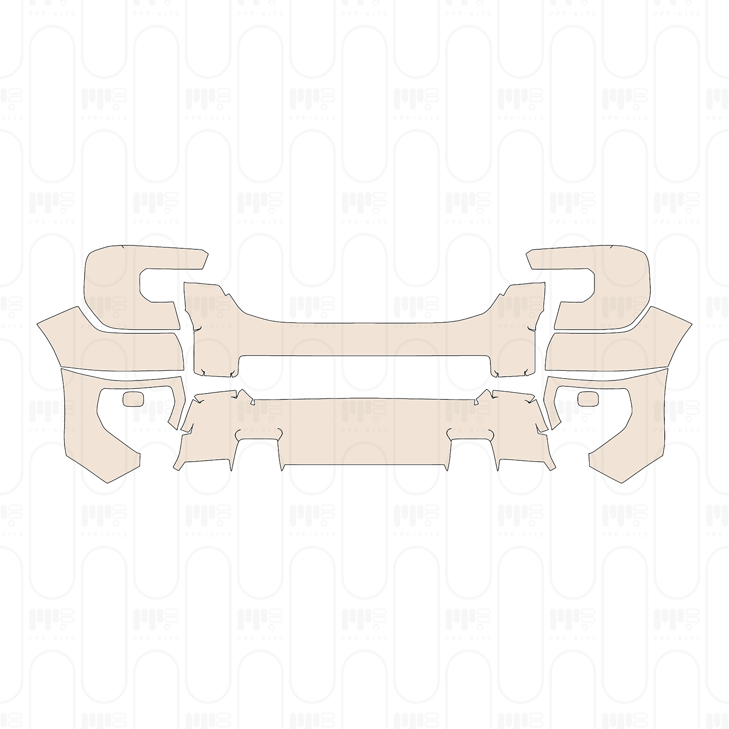 Bumper+Headlamp without License plate cutout