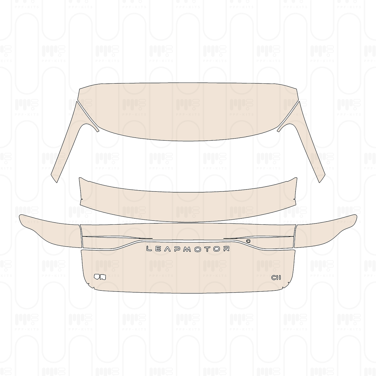 Trunk Lid with "LEAPMOTOR" & "C11" Emblems