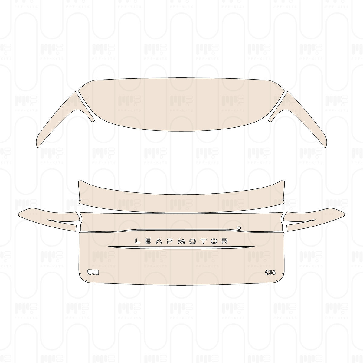 Trunk Lid with "LEAPMOTOR" & "C16" Emblems