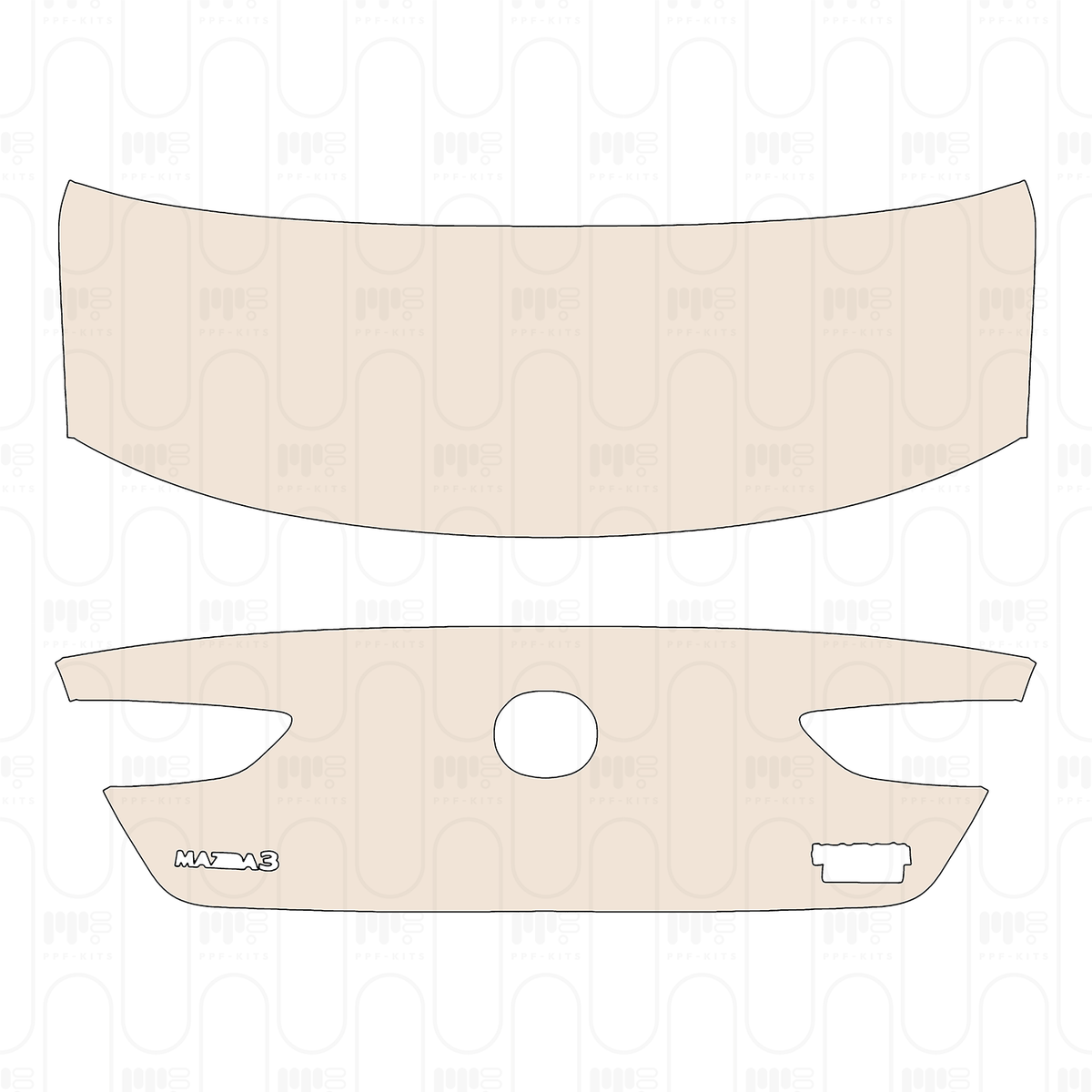 Trunk Lid With "Mazda3" & "Changan Mazda" & "Skyactiv" Emblems