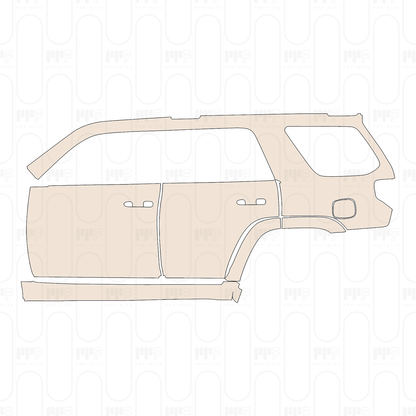 (left) Door+Side Skirt+Rear Fender without Emblem on rear Fender
