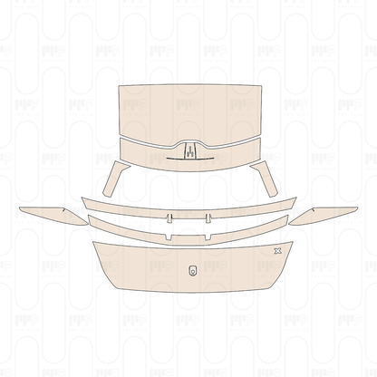 Trunk Lid with "X" Emblem