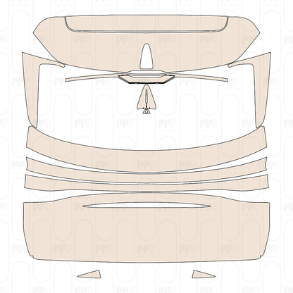 Trunk Lid without Emblem, Spoiler with camera