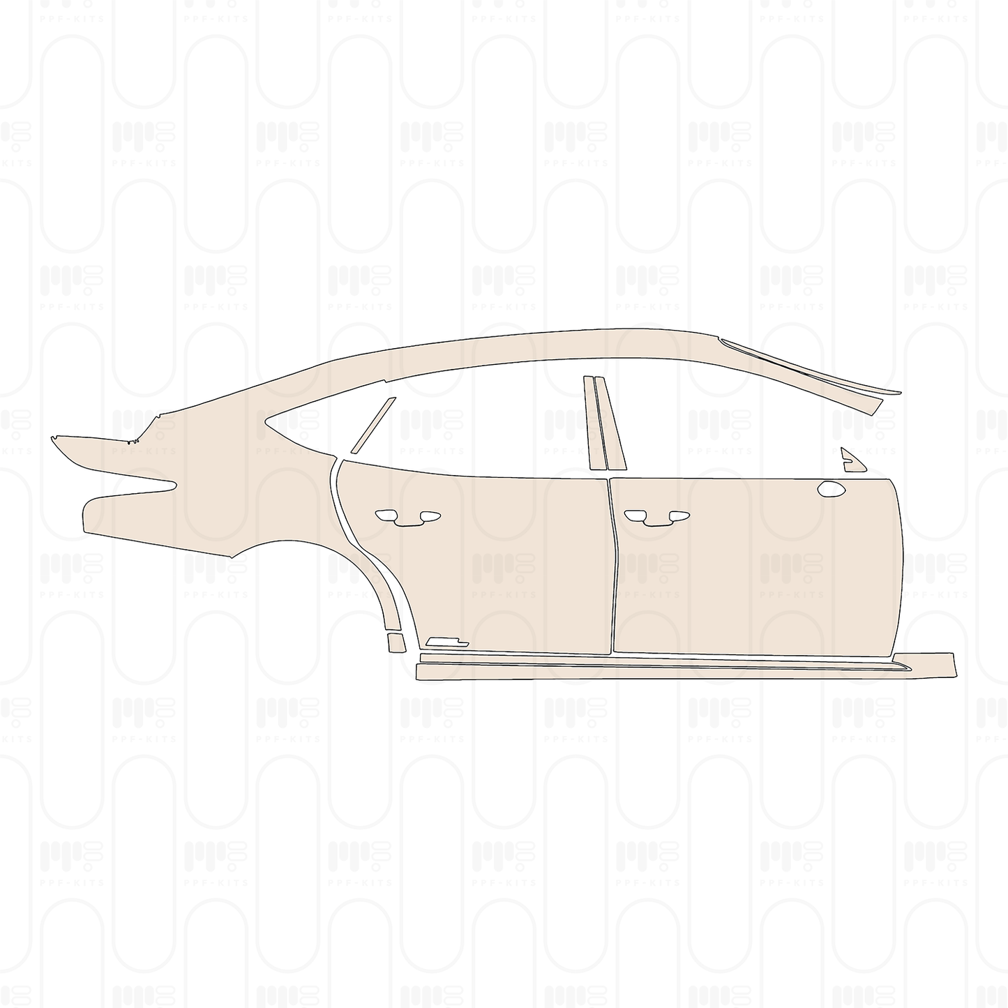 PPF prédécoupé Lexus LS Hybrid Base 2025