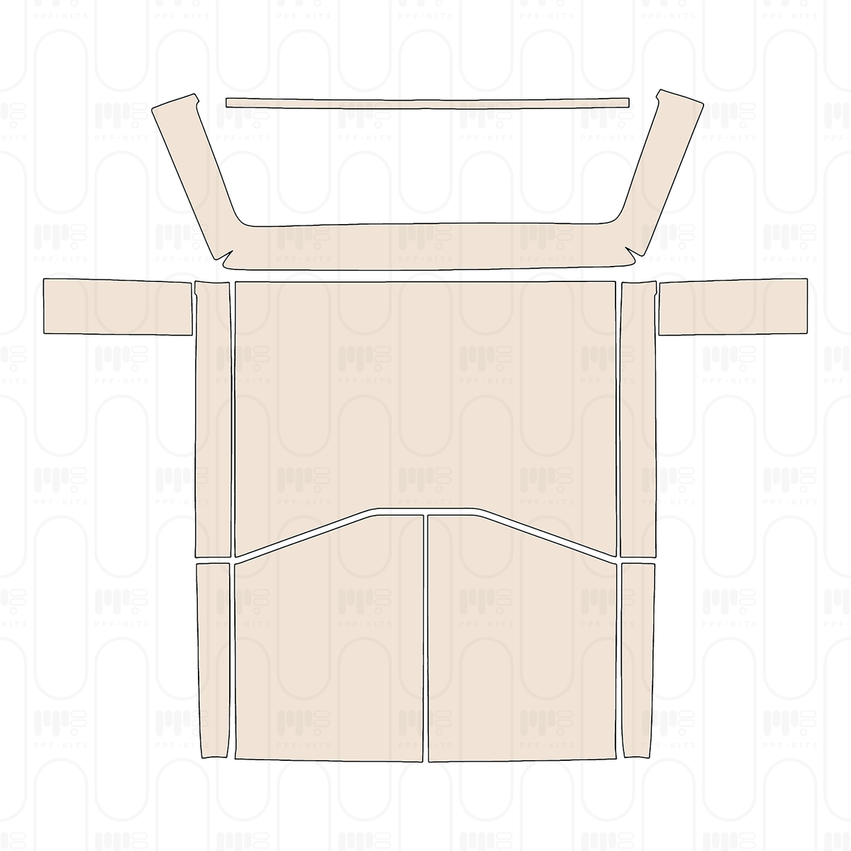 Roof with three-piece hard top