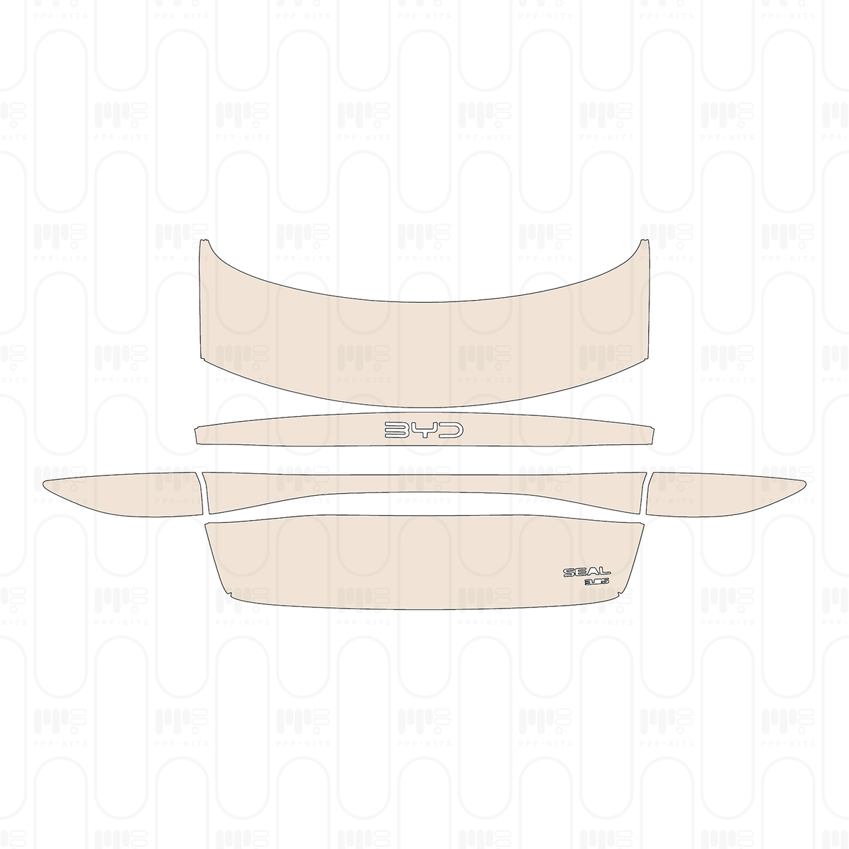 Trunk Lid with "BYD" & "SEAL 3.8S" Emblems