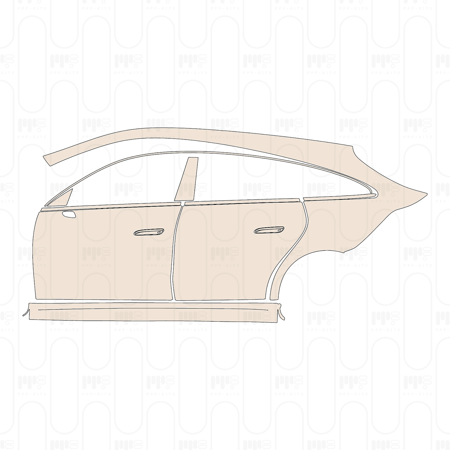(left) Door+Side Skirt+Rear Fender