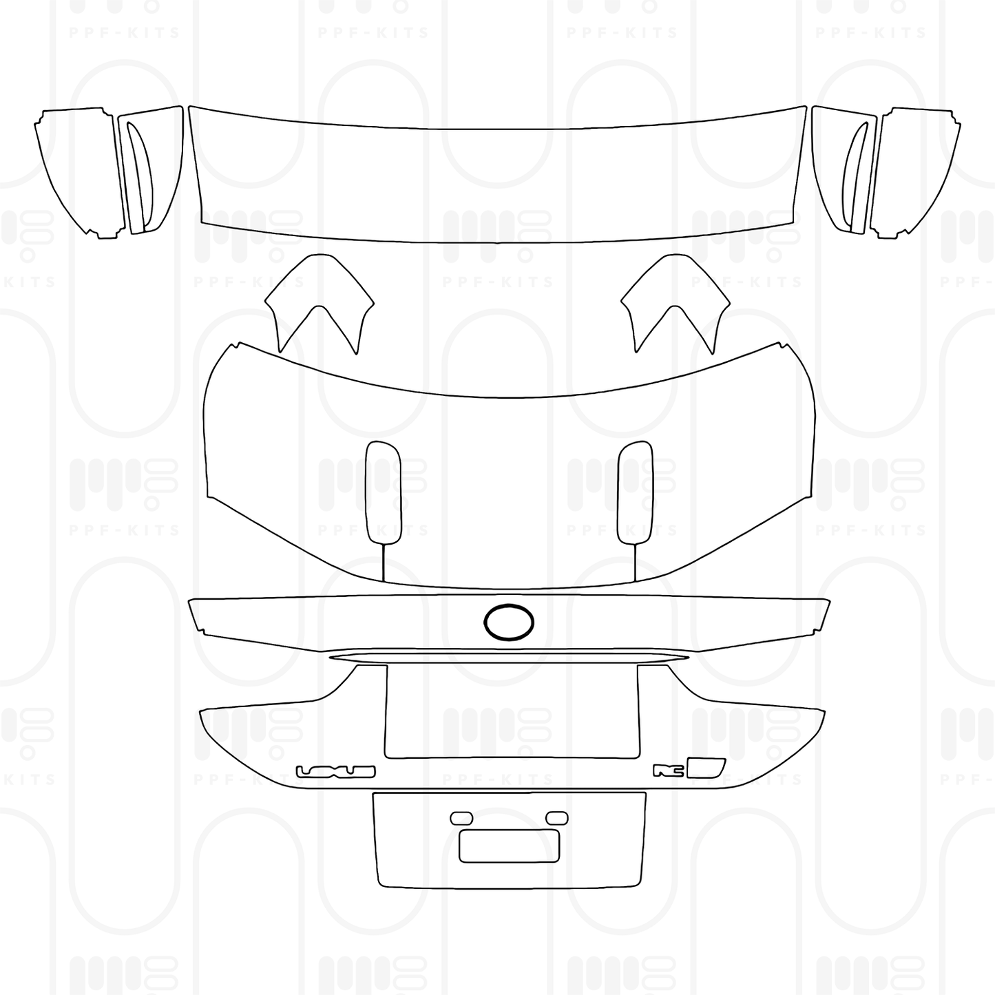 PPF prédécoupé Lexus RCF 2025