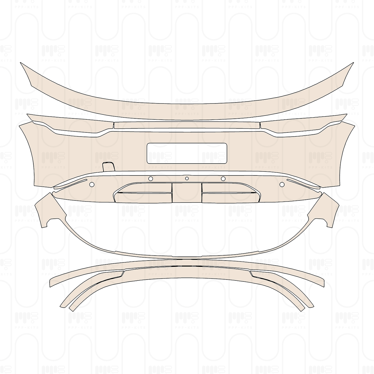 Bumper+Headlamp with 4 PDC (Parking Sensors) and 1 Camera
