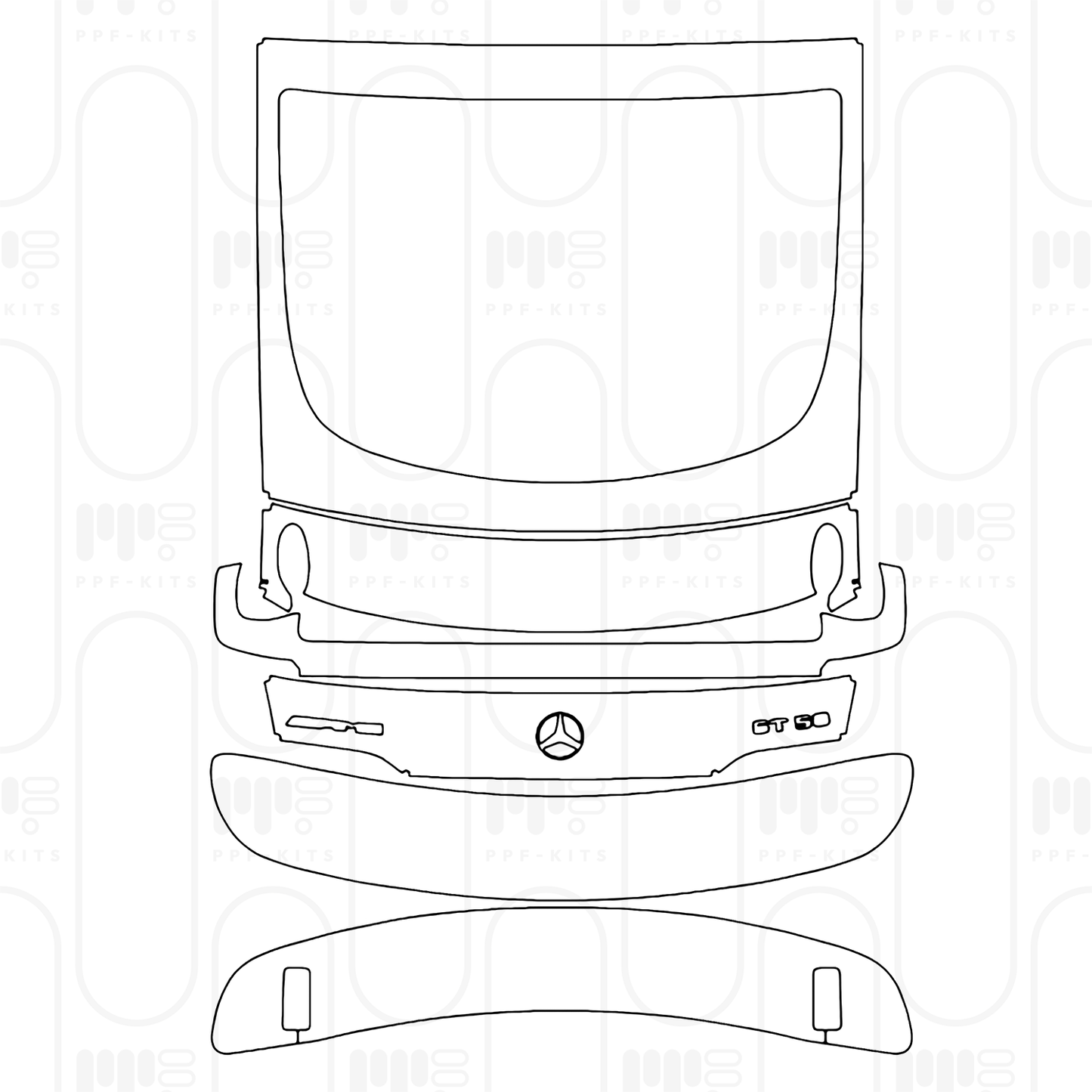 PPF prédécoupé Mercedes-Benz AMG GT 4-Door 53 2025